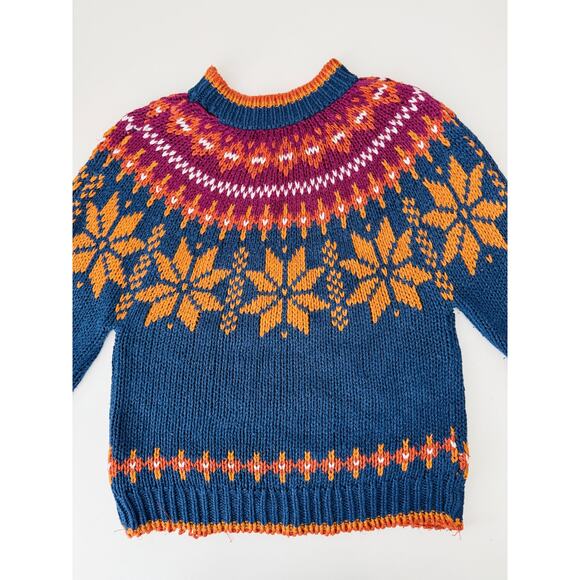 Vintage bravo nordic fair isle knit sweater - size medium - Picture 4 of 7